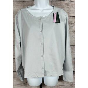 Wild Fable Women’s Activewear Cardigan Gray Button Up Long Sleeve Size 2X Plus